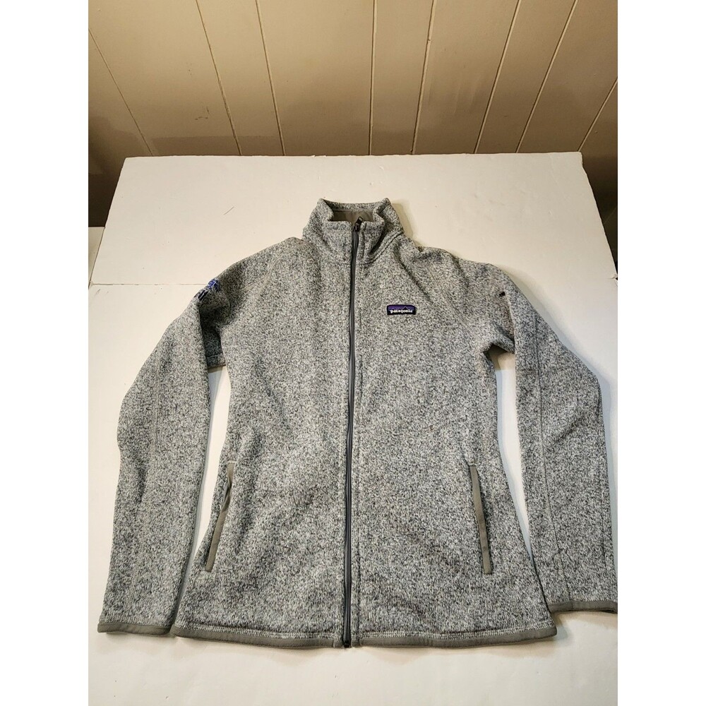 Patagonia Better Sweater Womens Medium Grey Full Zip Kroger Cottonelle Logo
